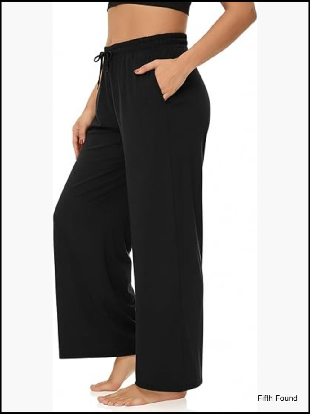 Plus Size Wide Leg Palazzo Pants High Waist Yoga Lounge Pockets Drawstring